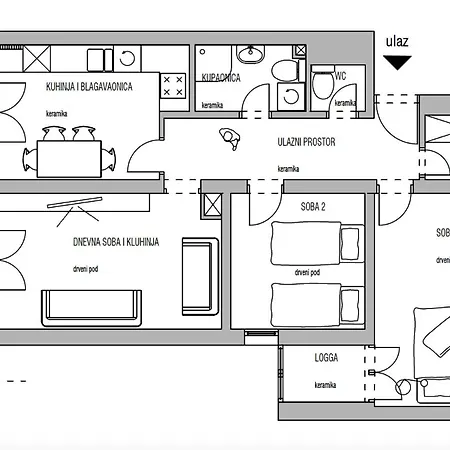 דירה Spacious 2 Bedroom With Private Parking *